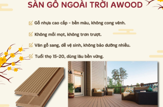 Sàn gỗ ngoài trời Awood – Giải pháp lát sàn ngoại thất bền đẹp, phù hợp khí hậu Việt Nam